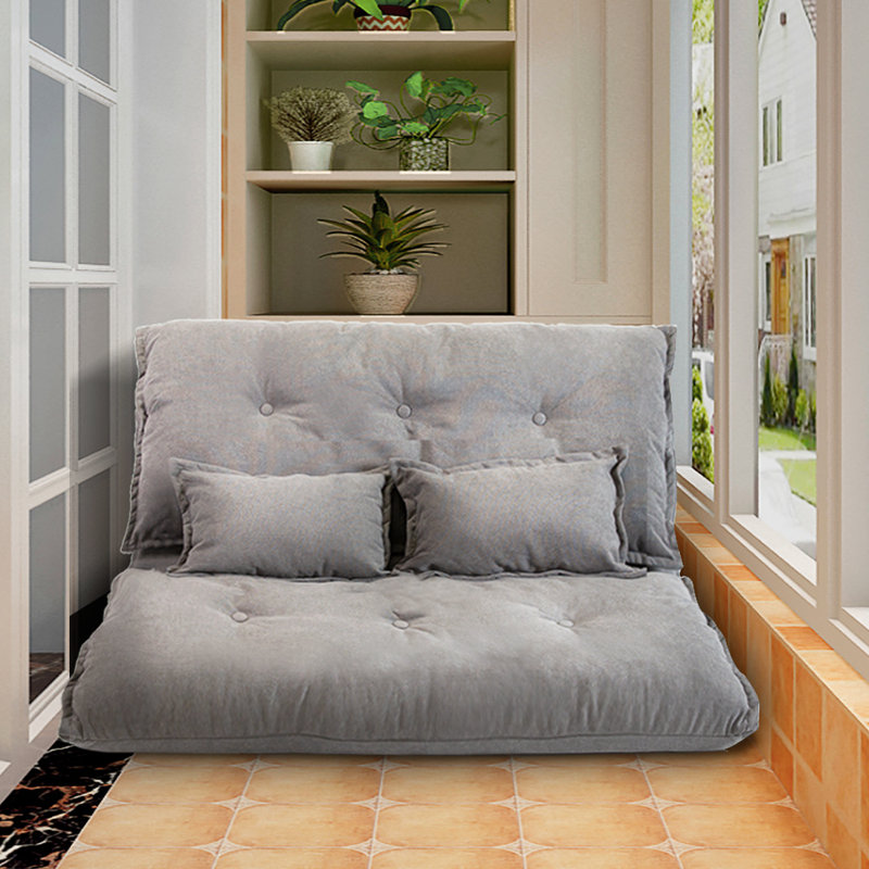 Lit d'invité. Tapis de jeu. Plancher de gymnase. Canapé. Un seul matelas suffit. La housse est lavable., Simple, Gris
