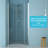 34"W X 72"H Fold Frameless Design Shower Door With Tempered Glass