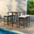 Outdoor Dining Table Sets Included 1 Foldable Table And Four Stools With Cushions-1728332984