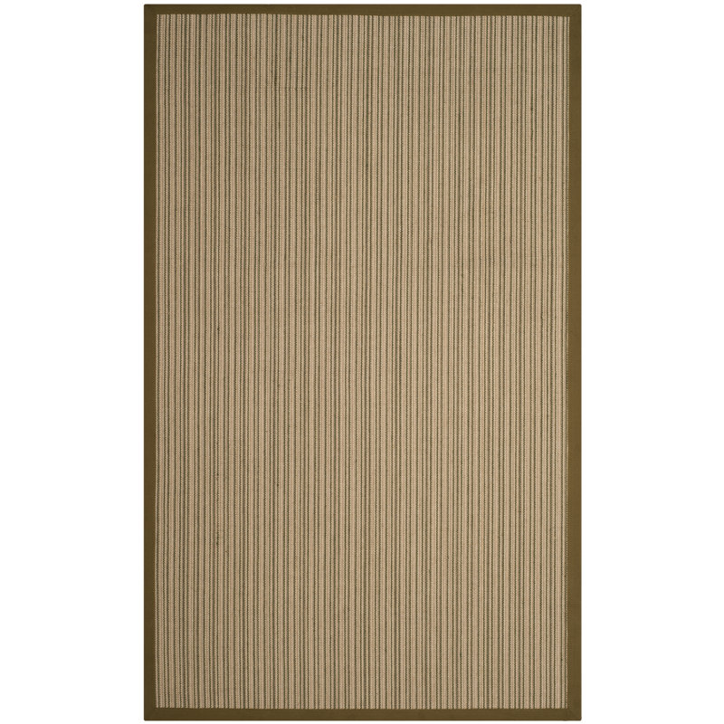 Tapis rayé en fibre de sisal Nonatum, Rectangle 9 pi x 12 pi