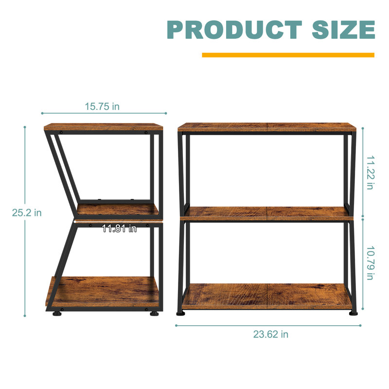 Rangement de bureau multi-usage à 3 niveaux, Bronze