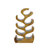 Teak Wood Curved Tree Shaped 6 Bottle Brown Wine Rack-1248696563