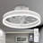 20 Inch Modern Low Profile Flush Mount White Smart Ceiling Fan With Lights And APP Control, 6 Speeds Quite DC Motor Bladeless Fandelier-1613875984
