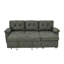 Canapé-lit modulaire convertible en L 88,5 po avec méridienne coulissante avec rangement et accoudoirs rembourrés-590725122