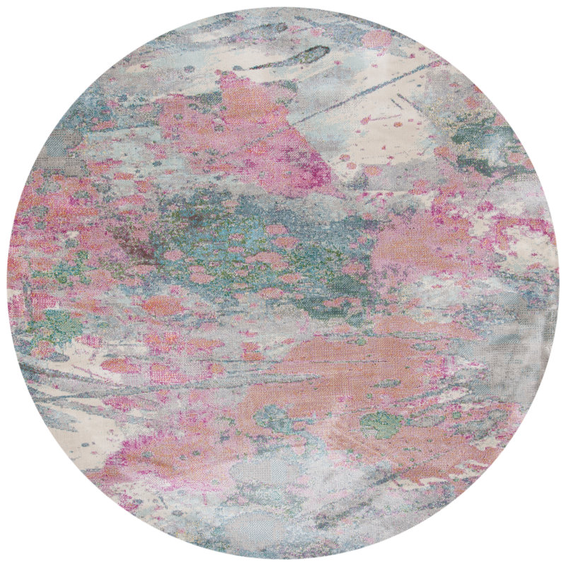 Gianelle 300 Performance Abstract Rug, Round 8'