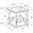 End Table, Glass Table Top Side Table With Shelf
