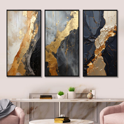 Minimalism Chrome Gold And Black Poteries