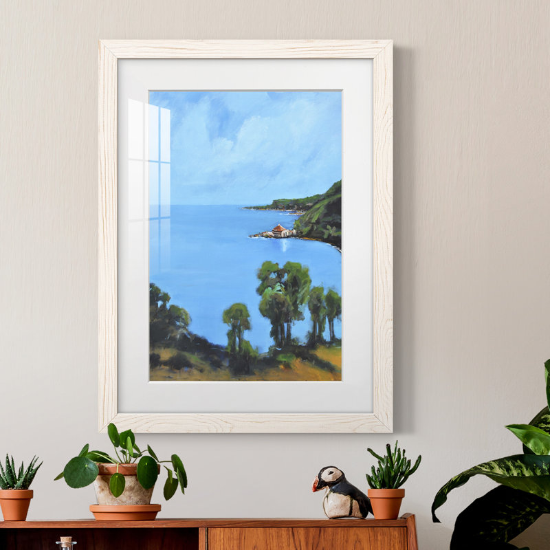 " Harbor Side III " Painting Print, 31.5" H x 23.5" W x 1" D, White Framed