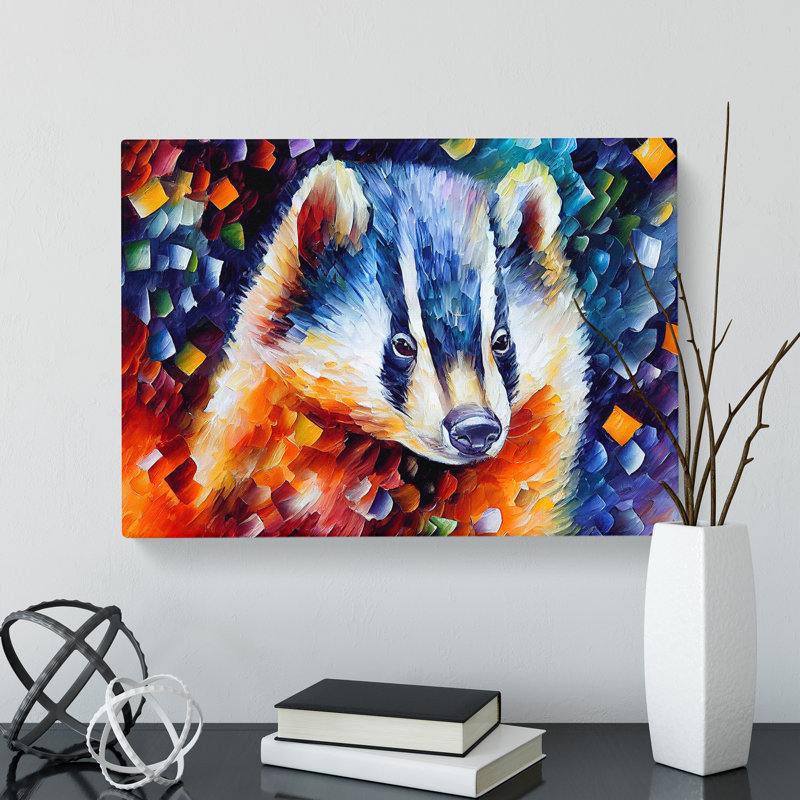 Badger Abstract - Wrapped Canvas Print, 40cm H x 60cm W x 3cm D