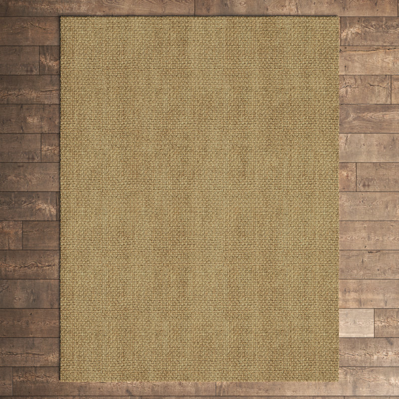 Tapis en jute tissé à plat à la main Ardee, Rectangle 8 pi x 10 pi 6 po