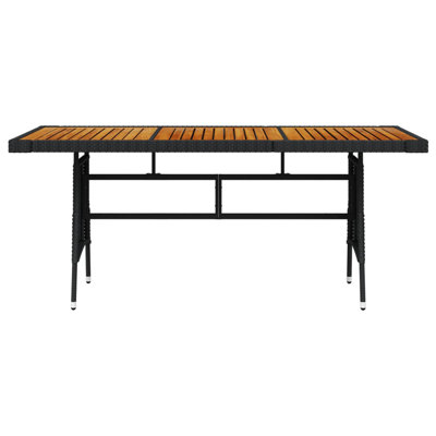 Abdisamad Rectangular Metal Outdoor Dining Table , 160cm cm W 70cm cm D
