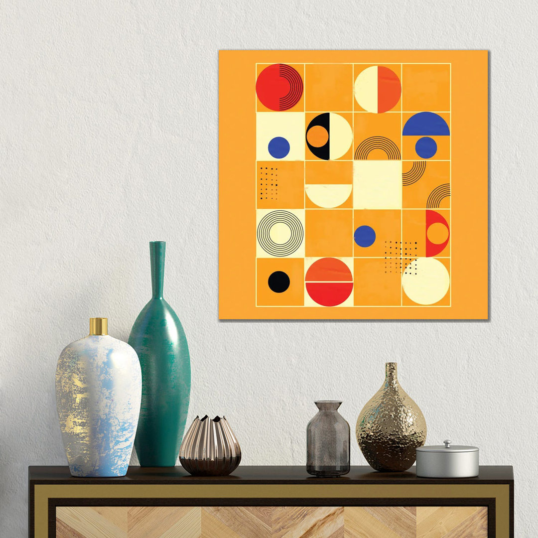 Mid Century Abstract III von Show Me Mars - Galerie-umwickelte Leinwand Giclée auf Leinwand