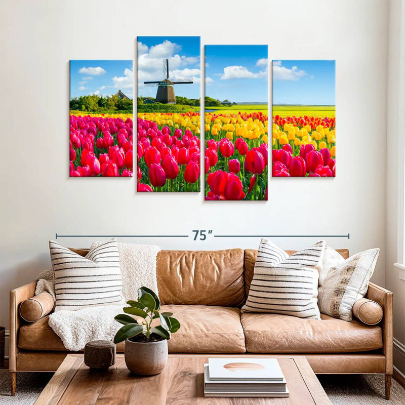 Champ de tulipes Alvord Holland, H 42 po x l 68 po