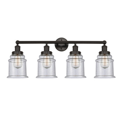 Éclairage pour meuble-lavabo de salle de bain 4 lumières Cailen de la collection Edison