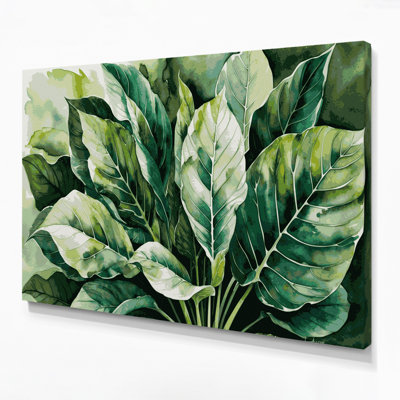 Botanical Fiddle Leaf Fig Brown Canvas Wall Art