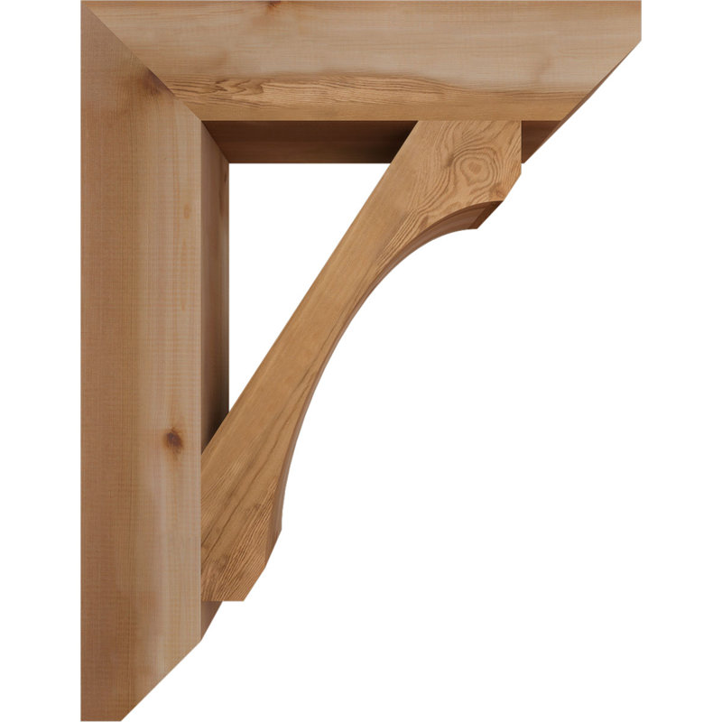 Wood Bracket/Corbel, 36" H x 5.5" W x 28" D, Western Red Cedar (Smooth)