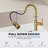 Stainless Steel Kitchen Sink Faucet With Pull-Down Sprayer, Single Handle 1 Hole High Arc 360° Rotating Kitchen Faucet With Soap Dispenser-113571518