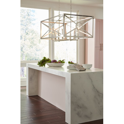 Luminaire suspendu rectangulaire à 10 lumières pour îlot de cuisine Chilton Grove