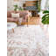 Tapis rose en microfibre tissé à la machine Floral-839549028