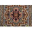 Tapis rustique traditionnel 2 x 3 avec bordures complexes