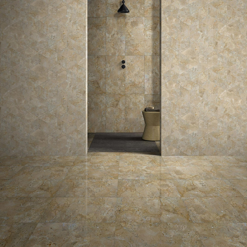 Carrelage en marbre poli, pierre naturelle, Beige