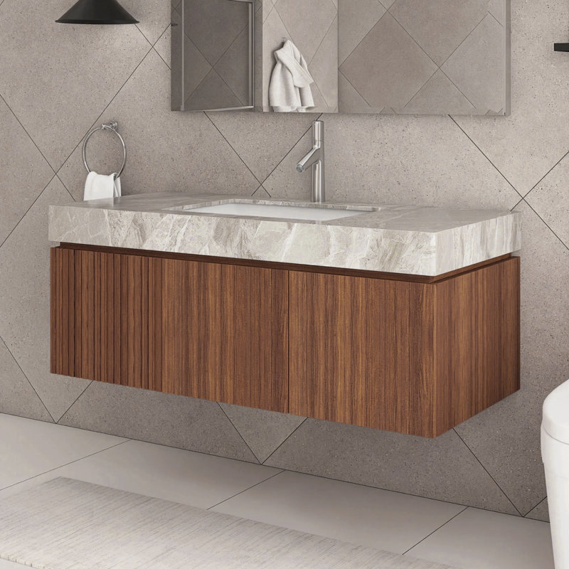 48 po Meuble-lavabo mural avec lavabo