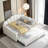 Upholstered Velvet Daybed with Trundle Bed-1871400229