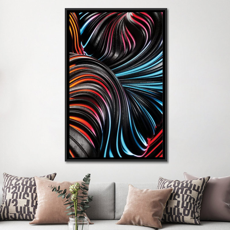 «Whit Love» par Danny Ivan, impression sur toile tendue, H 48 po x l 32 po x P 1,5 po, Toile avec cadre noir, Pas de tapis