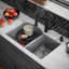 Ensemble d'évier de cuisine à double cuve 60/40 Karran Quartz 32 "X 21"-50597825