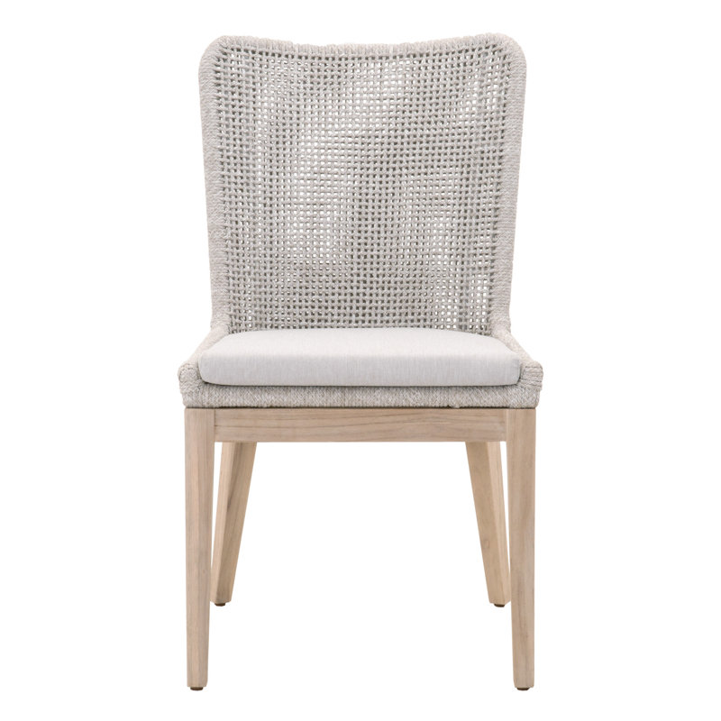 Chaise de patio en teck Dorey, Pumice, Beige