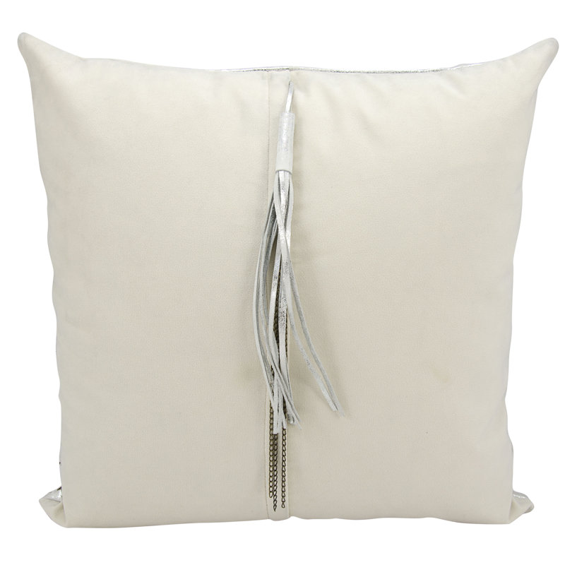 Couture Geometric Throw Pillow, Gold/Beige