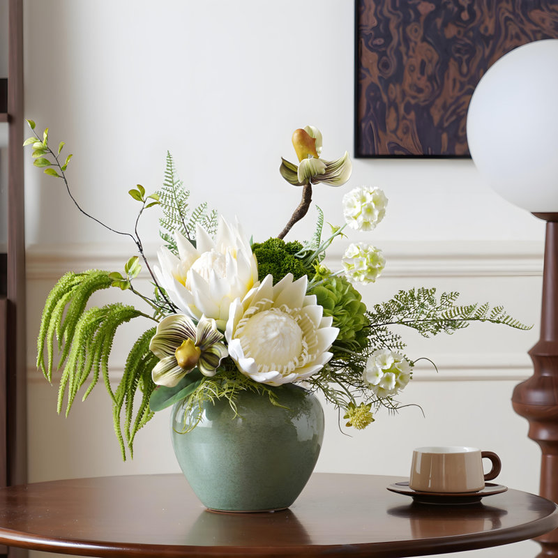 Ornements de fleurs simulées, Vert