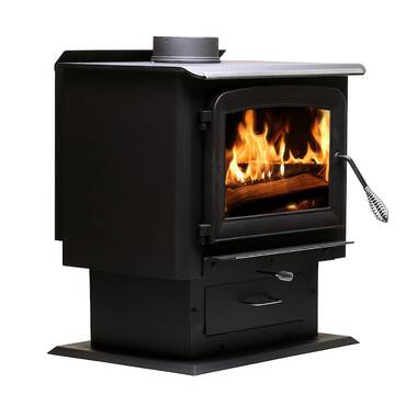 MF Fire Nova 1500 Square Feet Direct Vent Freestanding Wood Burning Stove  with Blower