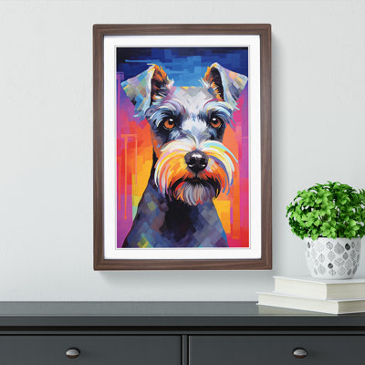 Schnauzer Futurism Art - Framed Print