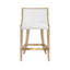 Klismos Leg Counter Stool With Performance White Linen Upholstery In Cerused Oak Lacquer-37240547