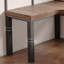 Bureau en bois massif en forme de L brun noisette-196377874-196377873