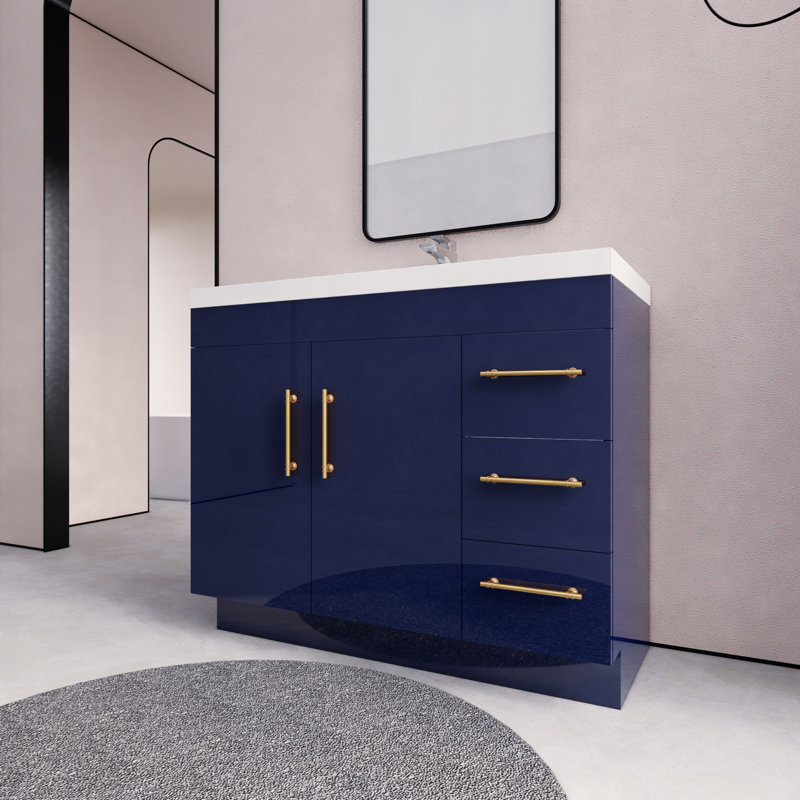Ensemble de meuble-lavabo simple 42 po Eliza, Marine