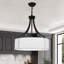 Luminaire à abat-jour cylindrique 6 lumières à 6 lumières de 19 pouces-1892192011