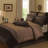  Brown Microfiber 9 Piece Comforter Set-1159455338