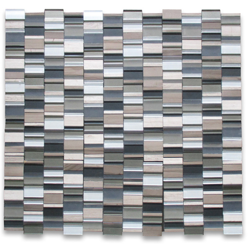 12" x 12" Marble Mosaic Brick Joint Wall & Floor Tile
