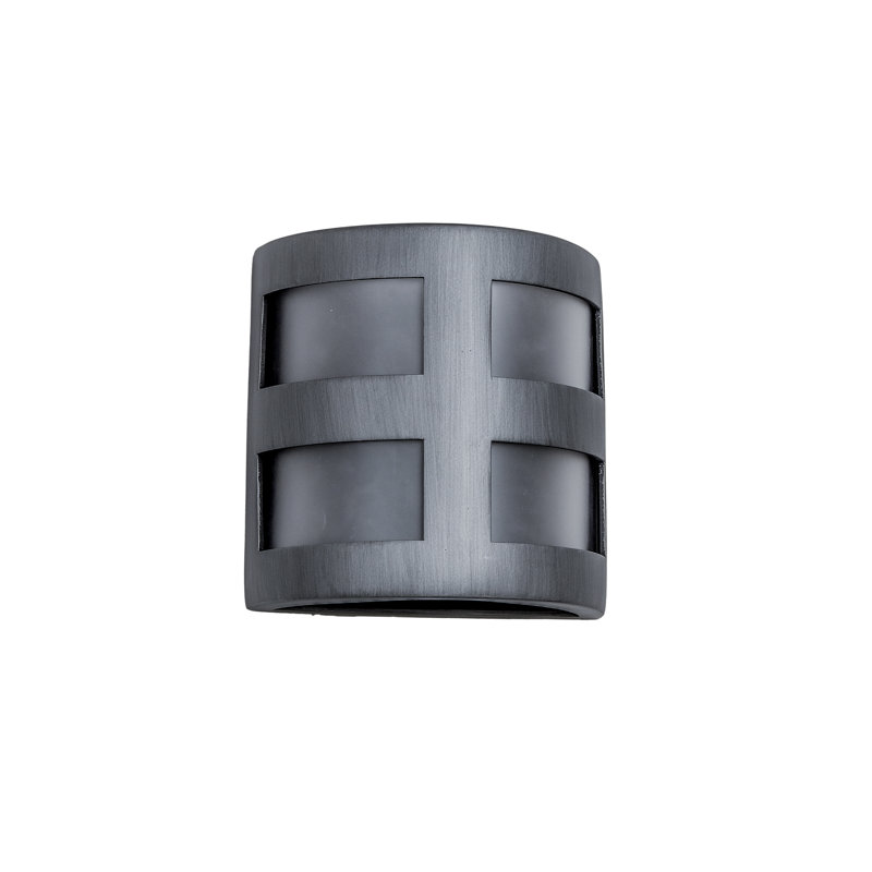 Coan Ceramic Outdoor Wall Light, LED Bulb Included, 9" H x 9.5" W x 5" D, Rubbed Pewter