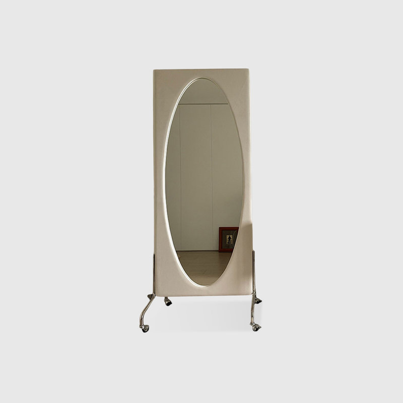 Rectangle Stainless Steel+Manufactured Wood Full Length Mirrors