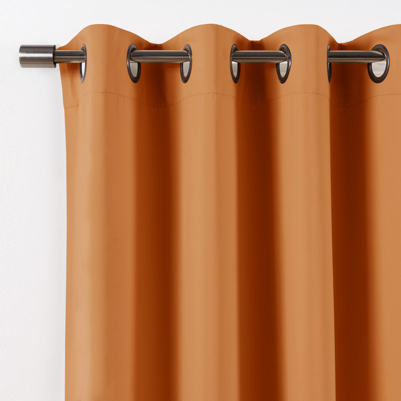 Paire de rideaux isolants avec œillets Adina Sevan, L 52 po x L 72 po, Orange