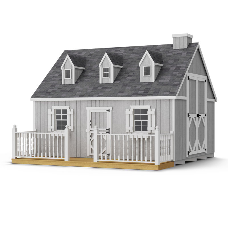 Cape Cod Outdoor Wood Playhouse, Yes, No, 10' x 12'