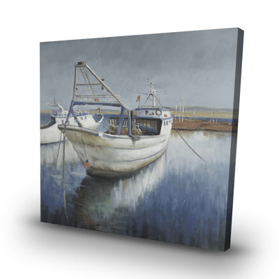 fishing boat - 32"x32" art on canvas
