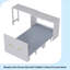 Lit simple escamotable avec commode à hauteur réglable, commode escamotable avec coussin pliable pour chambre d'amis, petit espace -815374850