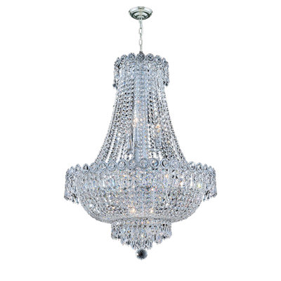 Lustre en cristal de 20 pouces en laiton massif à 12 lumières de forme octogonale en cristal et en plomb à 72 lumières réglables pour chaîne de salle à manger, salon, vestibule, hôtel, salle de banquet, ampoules E12 non incluses