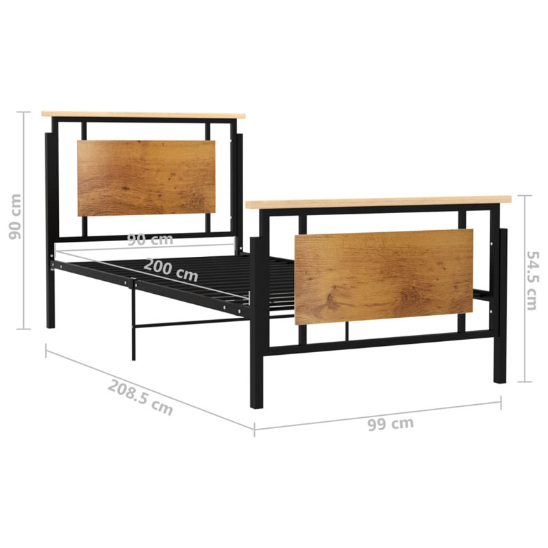 Amoll Metal Bed, European Single (90 x 200cm)