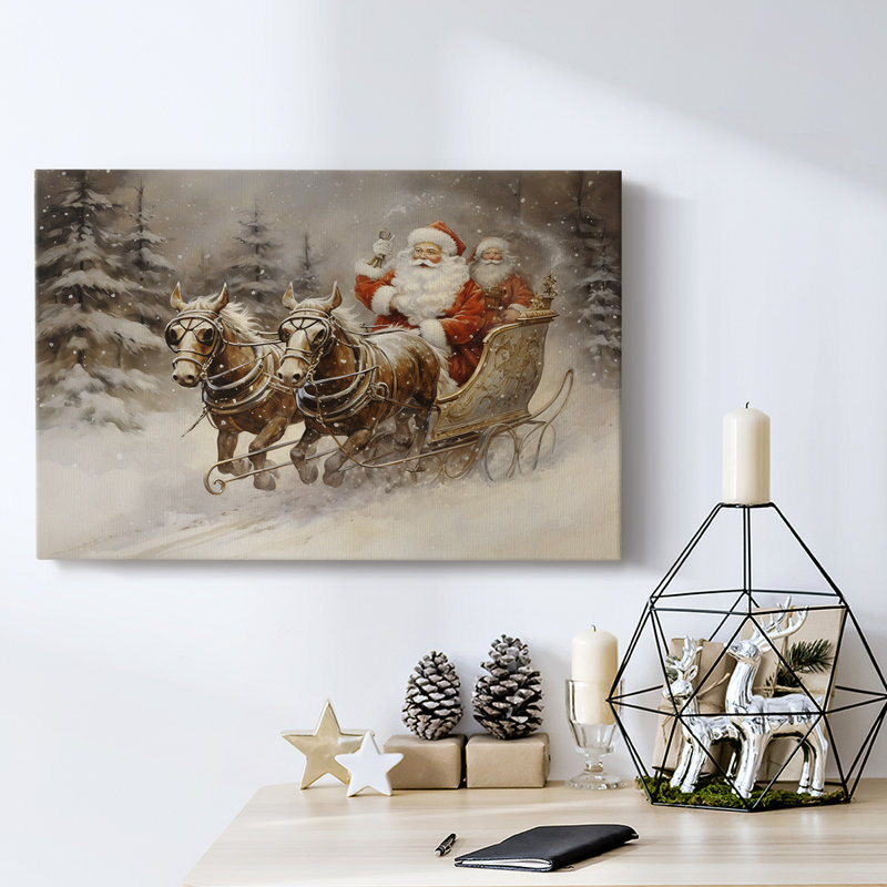 Christmas Holiday Arts - Toile tendue avec châssis, H 24 po x l 36 po