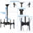 Mount-It Telescoping Adjustable Height Dual TV Ceiling Mount for 37" to 70" TVs w/ Ceiling Bracket
